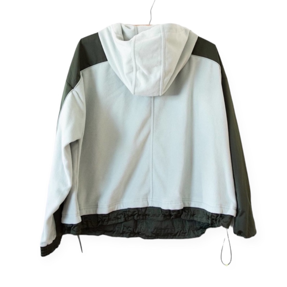Athleta Women's Green White Zion Microfleece 1/4 Zip Hoodie Jacket Sz Small - Picture 5 of 8